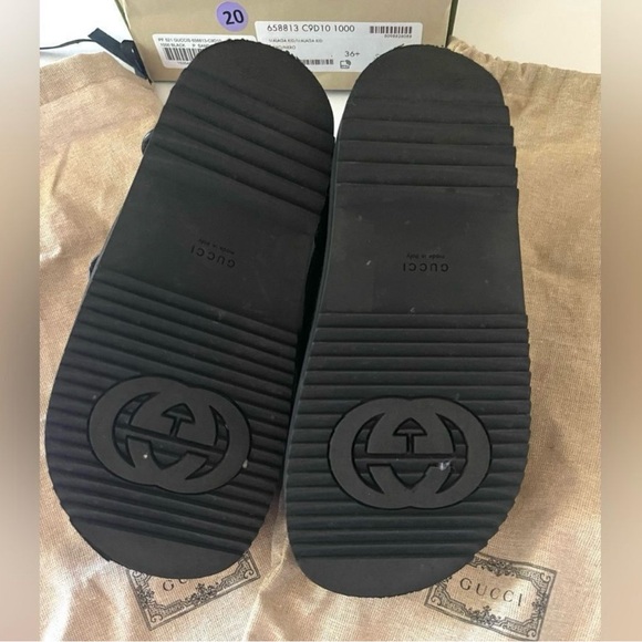 Gucci Double G touch-strap sandals black - Picture 4 of 7
